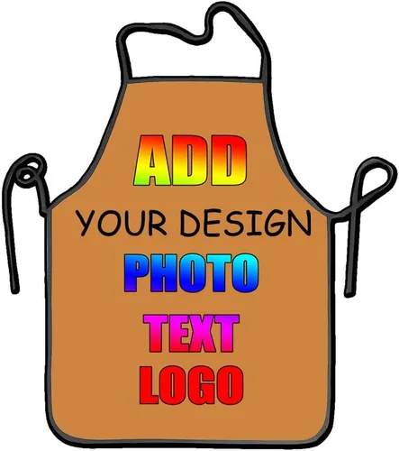 Miniatura 39 de NALAHOME Delantales personalizados para hombres y mujeres delantales personalizados con logotipo de texto fotográfico Negro