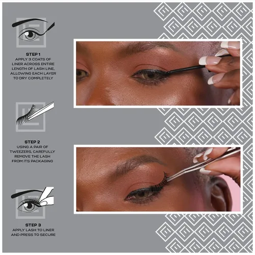 Miniatura 5 de Eylure PROMAGNETIC - Kit de delineador de ojos y pestañas, no 117 pestañas de fibra natural, color negro