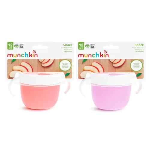 Miniatura 5 de Munchkin Snack Catcher - Tazas para aperitivos para niños pequeños, sin derrames, paquete de 2 recipientes, azul/verde