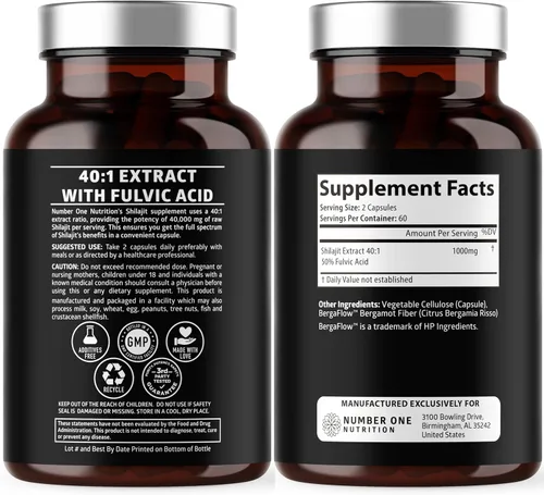 Miniatura 2 de Suplemento Shilajit puro del Himalaya para hombres y mujeres, [40,000 mg de fuerza máxima] contiene 50% de ácido fúlvico con más de 85 minerales