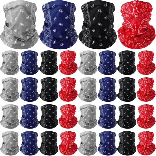 Miniatura 11 de Cozypower 36 bandanas de cachemira sin costuras, polaina para el cuello, pasamontañas para hombres y mujeres, viento UV