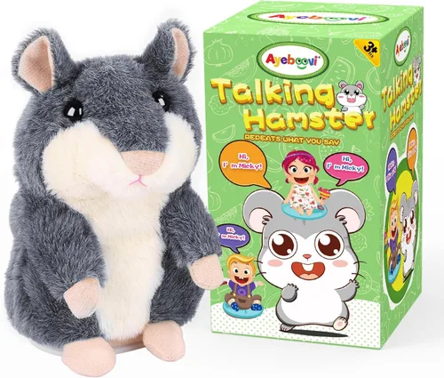 Miniatura 9 de Hámster parlante de peluche que repite lo que dices de Halobang, regalo para niños Marrón