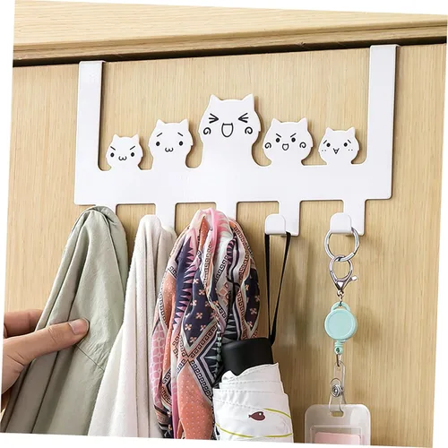Miniatura 6 de NOLITOY 2 ganchos para colgar bolsos, sombreros, perchas de almacenamiento sobre la puerta, colgador de ropa, gancho para colgar ropa, gancho