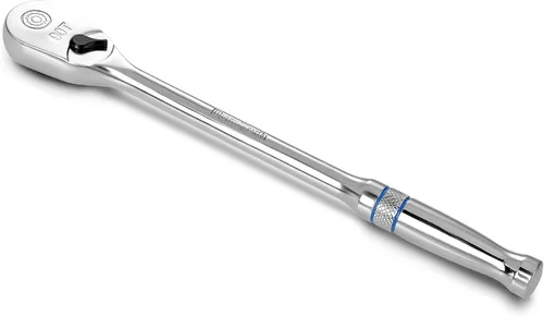 DURATECH Trinquete de Mango Extra Largo de 1/4 Pulgadas, Llave de Trinquete de 90 Dientes con Mango de 8" y Cabeza Cerrada en Forma de Lágrima a