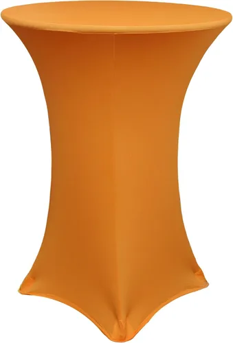 Miniatura 5 de YOUR CHAIR COVERS - Mantel redondo de elastano elástico para cóctel, 30 pulgadas de profundidad x 42 pulgadas de alto, color amarillo, mantel