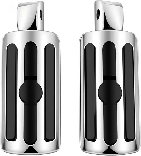 Miniatura 11 de Estriberas cromadas para motocicleta, estriberas de carretera, reposapiés de aluminio, plataformas para pies de motocicleta para Harley Davidson