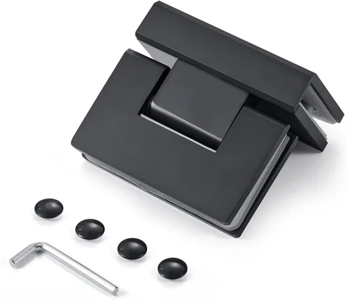 Miniatura 11 de Ranbo Bisagra de puerta de vidrio para ducha de 270 grados, acero inoxidable 304 sólido de 0.197 in, montaje de vidrio a vidrio, para puertas sin