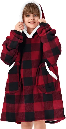 Miniatura 22 de American Trends Wearable Blanket Hoodie, Oversized Sherpa Warm Hoodie Blanket Thick Sweatshirt, Gift for Women Men Girls Gato