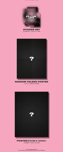 Miniatura 4 de Blackpink 2º mini álbum [Kill This Love] [Pink Ver.] - Paquete de CD, fotolibros, tarjeta de fotos, póster plegado con beneficio de pedido previo