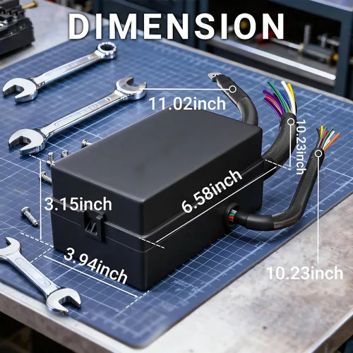 Miniatura 2 de DaierTek Caja de Fusibles y Bloque de Relés de 12V, 8 Relés 12 Fusibles de Cuchilla ATC/ATO Panel Precableado a Prueba de Polvo Caja de Fusibles