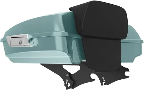 Miniatura 7 de King Tour Pack para Harley Alpine Green, cierre de paquete turístico, portaequipajes superior, soporte de montaje negro, placa de metal para Harley