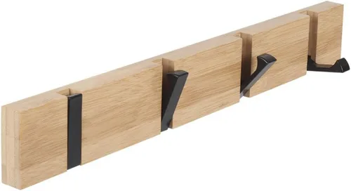 Miniatura 9 de JSVER Perchero de pared para colgar abrigos, ganchos para colgar en la pared con 3 ganchos retráctiles estándar, perchero que ahorra espacio