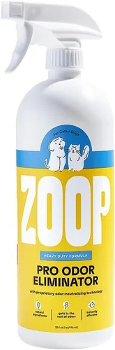 Zoop Pet Odor Pro Eliminator Spray para olores fuertes de mascotas, fórmula natural, potente y resistente. Elimina el olor a orina de mascotas,