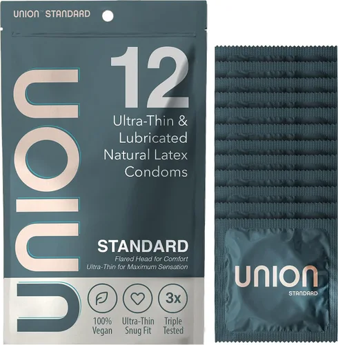 Miniatura 6 de UNION SNUG (49mm) 36 unidades, Látex natural, Ultradelgado, Lubricado, Varilla recta