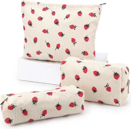 Miniatura 19 de EIMMBD Juego de 6 bolsas de maquillaje de gran capacidad, bolsa de cosméticos de viaje, bolsa de aseo organizadora, bonita bolsa de maquillaje