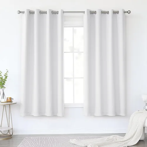 Miniatura 98 de KEQIAOSUOCAI Cortinas rosa bebé de 63 pulgadas para habitación de niñas - Con aislamiento térmico que oscurece la habitación, cortinas de ventana