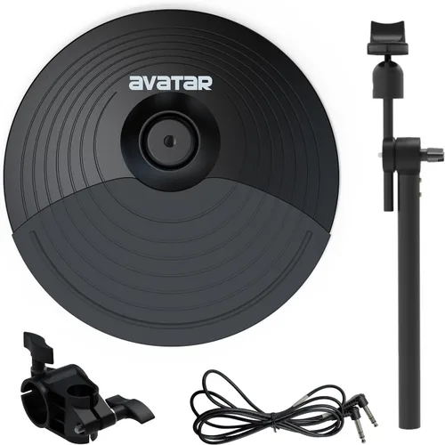 Juego de platillos electrónicos para expansión de batería eléctrica | 10 inch Dual-zone Triggering Cymbal With Choking Function, Arm/Clamp and 6.5ft