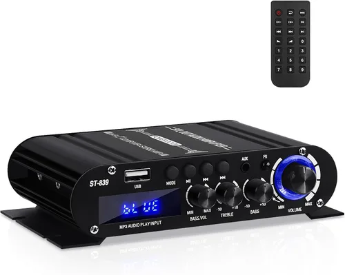 Miniatura 3 de Amplificador Bluetooth AK-55 Plus Receptores estéreo Amp 2.0 canales RMS 70W x2 Mini amplificador de potencia para audio del hogar para altavoces