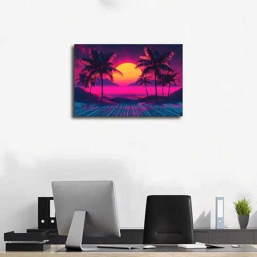 Miniatura 3 de Synthwave Subculture Wall Art – 80s Inspired Neon Retro Print – Aesthetic Alternative Poster for Modern Home Decor Canvas Art Poster And Wall Art
