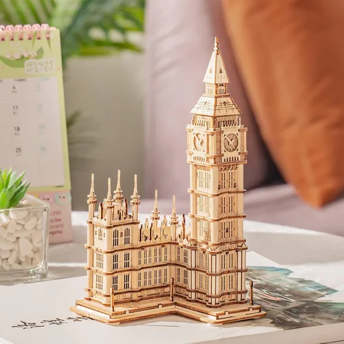 Miniatura 2 de Rowood Rompecabezas 3D para adultos, kit de modelo de madera para manualidades para adultos, regalos para mayores de 14 años, Big Ben