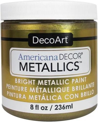 Miniatura 33 de DecoArt Americana Decor Metallics - Pintura metálica de oro de 24 quilates, paquete de 3 (8 onzas líquidas), pinturas metálicas de bricolaje