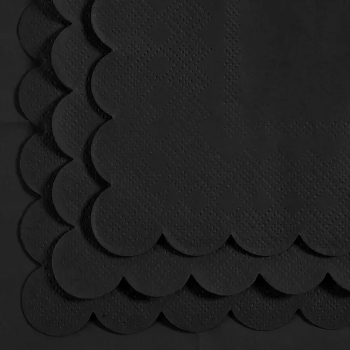Miniatura 7 de 100 paquetes de servilletas de cóctel de 2 capas con borde festoneado, servilletas de postre plegadas de 5 x 5 pulgadas, servilletas desechables