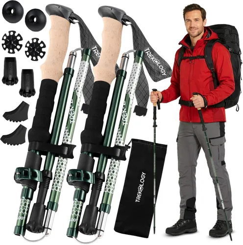 Miniatura 11 de Trekology Trek-Z - Bastones de senderismo y trekking plegables - Soporte de equilibrio para personas mayores, mujeres y hombres, 2 unidades por set