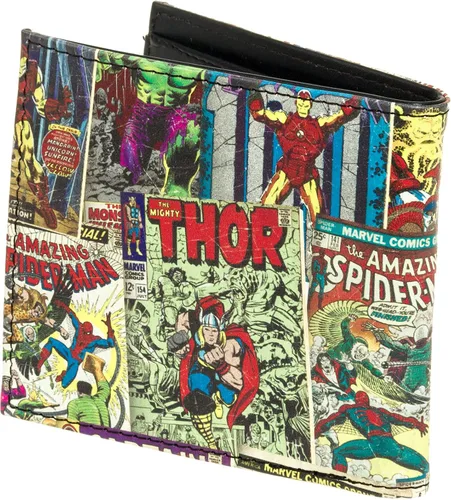 Miniatura 2 de Cartera de piel plegable con caja de regalo de Marvel Comics negro talla única