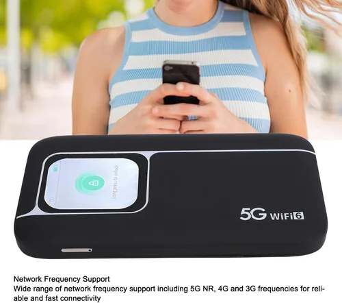 Miniatura 8 de 5G Mobile Wi Fi Hotspots, router de viaje portátil soporta 16 usuarios al mismo tiempo, batería grande de 7100 mAh, dispositivo de bolsillo Wi Fi