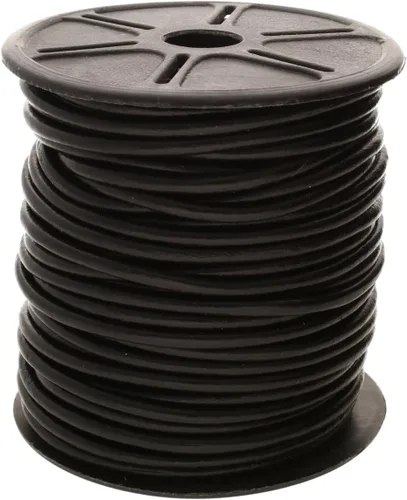 Miniatura 114 de The Beadsmith Cordón de cuero – Negro – Bobina de 0.039 in – 5 yardas/14.8 ft – Tanga de cuero indio ideal para trenzar, cuentas, collares, cordones