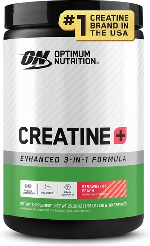 Miniatura 14 de Optimum Nutrition Creatina Monohidrato Plus en polvo, sabor a maracuyá naranja, mezcla de rendimiento de creatina con electrolitos