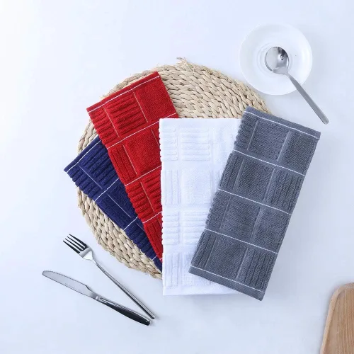 Miniatura 9 de Glynniss Paños de cocina para lavar platos, trapos de algodón para limpieza en seco, paquete de 8 paños de cocina (gris, 12 x 12 pulgadas)