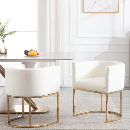 Miniatura 33 de RIVOVA Silla de Comedor Tapizada, Sillón Lateral Moderno Tipo Barril Tapizado, Sillas de Comedor Tapizadas, Cómodo Sillón, Silla Lateral de Cocina