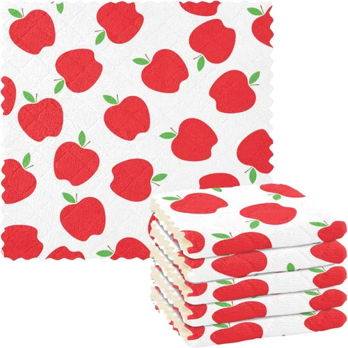 Miniatura 9 de CaTaKu Paños de cocina étnicos bohemios, paquete de 6 trapos reutilizables para lavar, paños de limpieza de microfibra, paños para secar la cocina