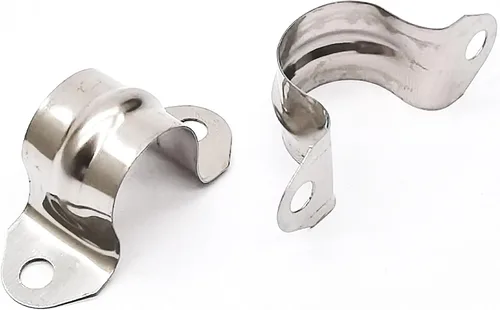 Abrazadera de correa de tubo rígido de 1/2 pulgada, correa de dos agujeros, clip de tubo de soporte en U, soporte de sujeción de tubo de acero