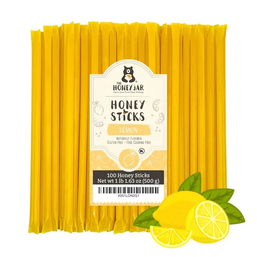 Miniatura 37 de The Honey Jar Palitos de miel lisos, pajitas de miel pura para el té, café o un placer saludable, una cucharadita de miel saborizada por barra