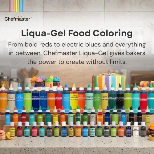 Miniatura 2 de Chefmaster Aguacate Liqua-Gel® Colorante de alimentos Color vibrante Tinta de grado profesional para glaseado, cobertura, fondant Para hornear