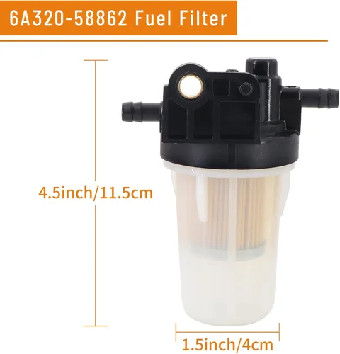 Miniatura 3 de 6A320-58862 Reemplazo del conjunto del filtro de combustible para Kubota B2320 B2410 L2800 L3400 LX2610HSD M5640SU RTV-X1100CR RTV-X900G RTV900W