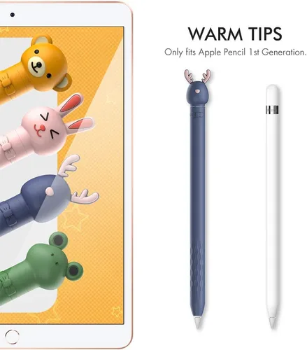 Miniatura 2 de AhaStyle Funda para Apple Pencil de 1ª generación, linda funda de silicona suave de dibujos animados, accesorios compatibles con Apple Pencil de 1ª