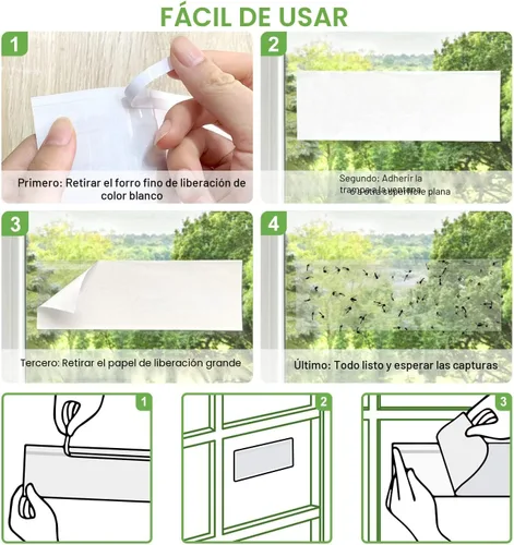 Miniatura 4 de LFSYS Paquete de 35XL Trampa para Moscas de Ventana, Trampas para Moscas de Frutas para Interiores, Trampa para Moscas de Interior Transparente