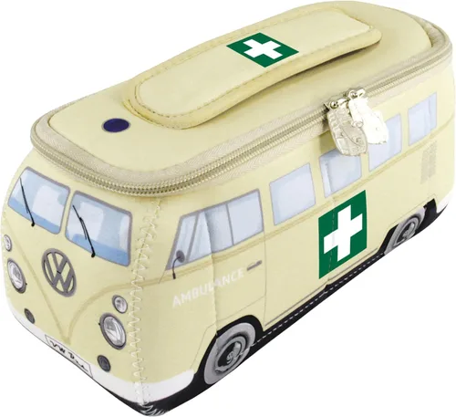BRISA VW Collection – Volkswagen Bolsa universal de neopreno para maquillaje, cosméticos, artículos de tocador para farmacia de viaje, con diseño de