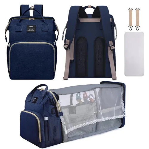 Mochila para pañales multifuncional, estación de cambio de pañales para niños y niñas, bolsa de viaje de gran capacidad para mamá y papá