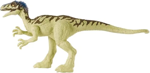 Miniatura 2 de Jurassic World Camp Cretácico Attack Pack Figura de dinosaurio Coelurus con 5 puntos de articulación, escultura realista y textura; para edades de 4