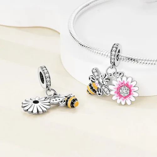 Miniatura 78 de Hapour Dijes de plata de ley 925 para pulseras, collar, joyería europea, colgante de cuentas para mujeres y madres