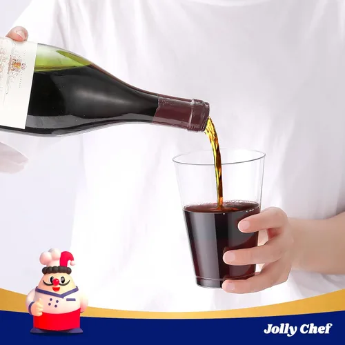 Miniatura 5 de JOLLY CHEF Vasos de plástico transparente de 14 onzas, paquete de 200 vasos de fiesta resistentes, vasos de plástico desechables para cócteles