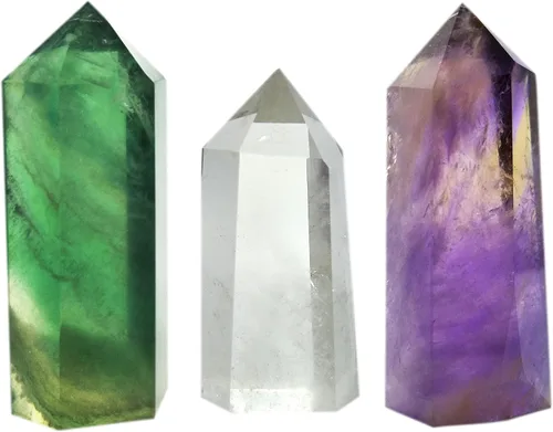 Varitas de cristal curativo, barras de prisma facetadas para terapia de meditación de chakras de Reiki Deco