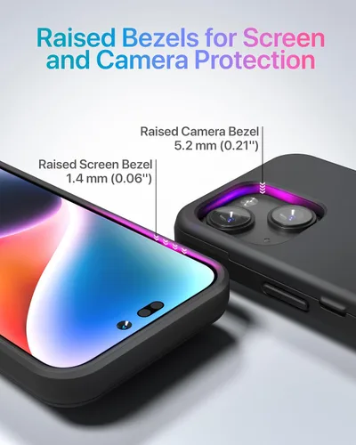 Miniatura 5 de TORU CX Slim - Funda tipo cartera para iPhone 15, funda protectora a prueba de golpes resistente con tarjetero oculto y ranura para tarjetas, espejo
