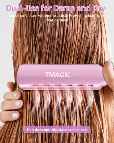 Miniatura 3 de 7MAGIC Alisadora de Cabello Nano Titanio, Plancha Plana de 1.7" de Ancho para Todo Tipo de Cabello, Alisadora de Cabello con 5 Temperaturas, Plancha