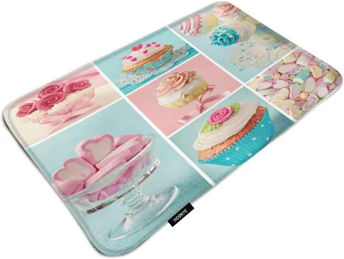 Miniatura 18 de Tapete de baño de glicina abstracta para baño, diseño de flores moradas con fondo de bokeh, tapete de ducha para una cómoda y absorbente de agua