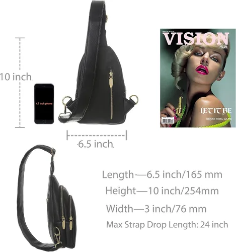 Miniatura 6 de Bolso cruzado pequeño, riñonera para mujeres y hombres, bolso bandolera de cuero para regalos, Estilo5-amarillo, L